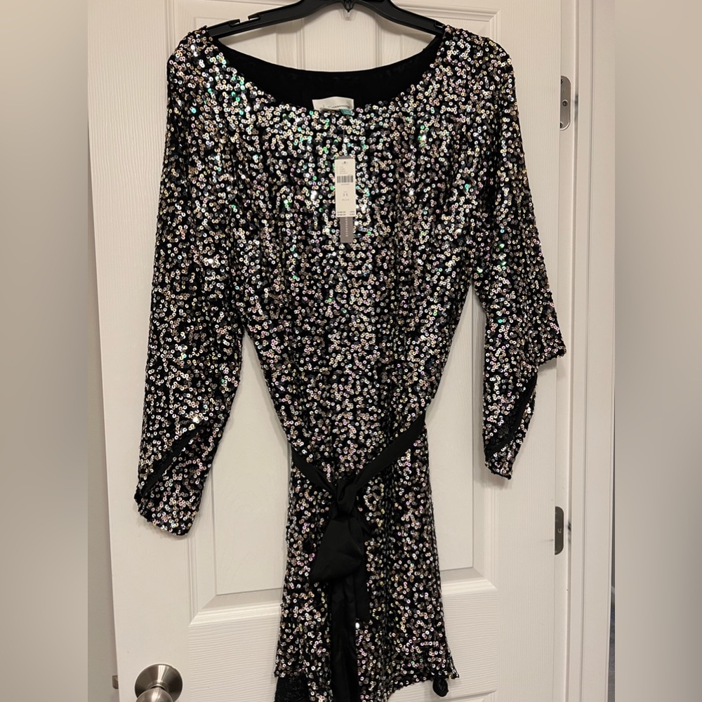 Beautiful black sparkly dress from Anthro, never worn
